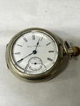 Vintage Hampden Deuber Watch Pocket Silverode Case Train On. Fixed Price $100.00.