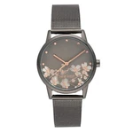 Nine West Women's Gunmetal And Silver-tone Mesh Bracelet Watch NW/2429FLGY. Fixed Price $55.44.