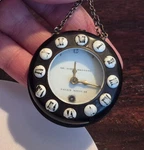 Working Charles Oudin French Pocket Watch Gutta Percha And Yellow Metal Case. Fixed Price $398.45.