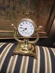 Antique 1919 Elgin B.w. Raymond 19J Railroad Pocket Watch With Brass Lyre Stand. Fixed Price $425.00.