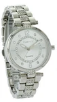 Elgin Wrist Watch -ladies -silver Casing With Rhinestone Band Face. Fixed Price $35.99.