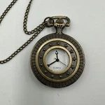 Pocket Watch Necklace Women Bronze Tone Steampunk Star Design 40MM New Battery. Fixed Price $17.99.