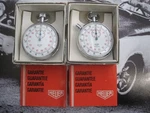 Stopwatch Pair By Heuer - Exceptional, Box With Originalwarrant, Both Working. Fixed Price $418.50.