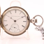 Antique 18S 1868 Watch Co. Key Wind Hunter Pocket Fayette Stratton Usa. Fixed Price $678.00.