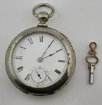 Cool Waltham Broadway Pocket Watch Key Wind 18S 7J Runs Included Circa 1885. Fixed Price $145.00.