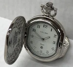 New Colibri Quartz Silver Pocket Watch Model #PWQ092008C. Fixed Price $22.99.
