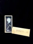Dakota Watch Company Carabiner Hiker Clip Silver Tone White Dial Wood Box. Fixed Price $19.99.