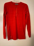 Athleta Mt Red Ls Quarter Zip Active Running Top Sleeve Pocket Stretch. Fixed Price $20.99.