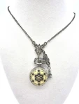 Bronze Floral Design Quartz Pocket Watch Necklace Steampunk Analog With Chain. Fixed Price $13.50.