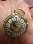 Vintage Sheffield Gold Tone Pocket Watch Pendant -swiss Made Manual Wind- Runs. Fixed Price $39.00.