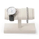 Double Watch Display Stand - Luxury Holder With Soft Microfiber Beige. Fixed Price $42.71.