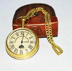 Antique Vintage Maritime Brass Victoria LONDON1875 Pocket Watch With Leather Box. Fixed Price $28.60.