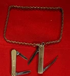 Antique 12KGOLD Fill Folder KNIFE+12KGF Chain-vest/watch/jean Pocket- Initial. Fixed Price $65.00.