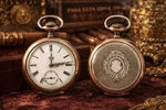 Museum-grade Heavy 0.800 Silver Pocket Watch Cylindre 10 Rubis 48MM. Fixed Price $480.00.