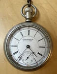 Cc Bradley & Conductor Pocket Watch 17J With Chain Batavia N.y.. Fixed Price $480.00.