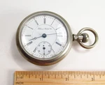 Antique 1897 Illinois Usa 17J Grade 61 Nickel Silver Case Pocket Watch Works. Fixed Price $199.95.