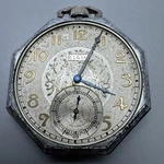 Vintage Elgin Open Face Nickel Silver Pocket Watch 17J Arabic Numerals Works. Fixed Price $89.99.