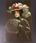 Antique 1909 Art Print Hamilton King Girl Unfinished Edwardian S2F-32. Fixed Price $75.00.
