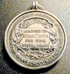 Antique 1911 Pocket Watch Fob School Medal King George Sterling Silver 13.3G. Fixed Price $54.37.