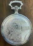 Vintage Engraved Timex Locomotive Railroad Train Pocket Watch With Hunter Case. Fixed Price $60.95.