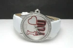 Dolce And Gabbana DW0148 Women's White Leather Strap "i Love You" Dial Watch. Fixed Price $148.30.