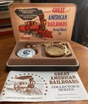 Great American Railway Collector Pocket Watch Set Chessie System Bradley Time. Fixed Price $65.00.