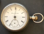 Antique 1898 Hampden Model 4 Pocket Watch Parts/repair Ore Silver Case 18S 11J. Fixed Price $59.95.