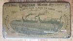 Antique Waltham Watch Clock Main Springs Advertising Tin Pat'd C1888. Fixed Price $78.66.