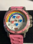 Collezio Sophie Pink Rainbow Dial Silicone Band Quartz Girls Watch New Battery. Fixed Price $15.20.