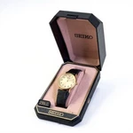 Vintage Seiko Quartz Dress Watch 7N00-7A49 Gold Tone Arabic Dial W/ Box. Fixed Price $97.92.