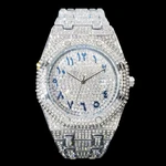 Bust Down Date Arabic Numerals Vvs Iced Out Diamond Watch, Big Mens. Fixed Price $134.99.