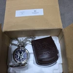 Danbury Mint Ny Yankees Pocket Watch W/chain & Leather Belt Pouch. New Battery.. Fixed Price $90.00.