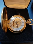 Jean Pierre Gold-plated Double Hunter Skeleton Pocket Watch 17 Jewel. Fixed Price $268.54.