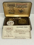 Bradley Bicentennial Collectable Pocket Watch Set From 1976 Original Box. Fixed Price $45.00.