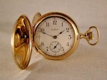 122 Years Elgin 14K Gold Filled Hunter Case Great Looking Pocket Watch. Fixed Price $285.00.