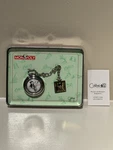 Colibri Monopoly Pocket Watch Reading Railroad Silver Tone Collector Tin Nib. Fixed Price $45.00.