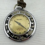 Works! Vintage Sentinel Wind Up Deco Pocket Watch Black Ring Ingraham. Fixed Price $24.99.