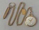 Bulova Buckingham 10K Rgp 17 Jewel Pocket Watch With CHAIN;Y313. Fixed Price $295.00.