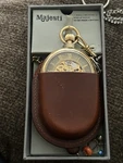 Vtge Majesti 17 Jewels Mechanical Wind Pocket Watch..rarenew Box W/paperwork. Fixed Price $56.00.