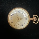 Antique Waltham "royal" 19J Fancy Dial Gold Plated Pocket Watch Winds Ticks Runs. Fixed Price $390.00.