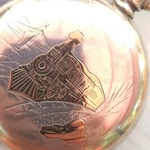 TX3: Ls 18S Vintage Locomotive Railroad Train Silver Rose Gold Pocket Watch Case. Fixed Price $195.00.