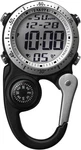 Stainless Steel Clip On Digital Watch W/ Compass & Spring Carabiner By Dakota. Fixed Price $75.00.