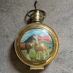 Vintage Budweiser Beer Electric Pocket Watch Style Clock. Fixed Price $129.99.