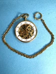 Tissot Vintage Skeleton Pocket Watch Hand-wind Very Nice With Chain. Fixed Price $650.00.