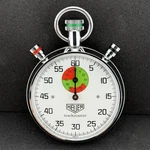 Tag Heuer Trackmaster Swiss Self Wind Stopwatch Original Box #8037 Very Nice. Fixed Price $245.00.