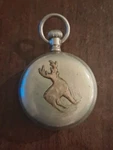 Antique Elgin Pocket Watch- Gold Embossed Deer Stag On Back-illinois Case As-is. Fixed Price $125.00.