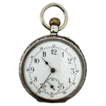 Antique K&m Moon Star Cylinder Escapement Pocket Watch Sterling Silver Swiss. Fixed Price $90.40.