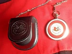 1957 Corvette Chevrolet 52MM Pocket Watch + Case Chain By Franklin Mint- New. Fixed Price $175.00.