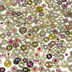 25 Cap Jewel Settings Pocket Part Steampunk Repair Watchmaker Lot Blue Red. Fixed Price $9.49.
