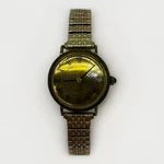 Croton Quartz 1878 Gold Tone Dress Casual Watch Stamped Floral Back Swiss Made. Fixed Price $34.99.